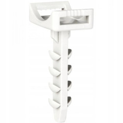 Kołek CMS do opasek zaciskowych kablowych do 8,5mm bezhalogenowy szary F-TRONIC 200szt