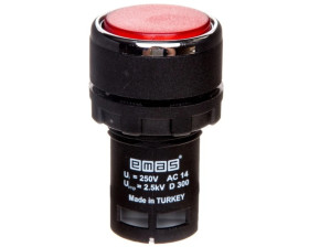 Przycisk sterowniczy monoblok, kryty, niestabilny, 1NC, czerwony T0-MB200DK