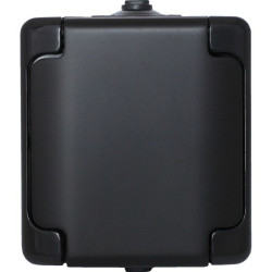 BRYZA Gniazdo natynkowe pojedyncze z uziemieniem IP54 czarny 180932