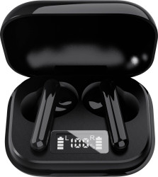Denver TWE-38 Słuchawki douszne Bluetooth czarny Wskaźnik naładowania akumulatora