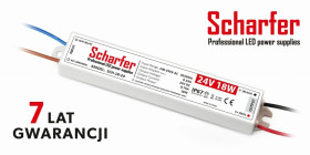 Zasilacz led hermetyczny 24V 18W Scharfer 7Y