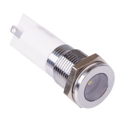 Q14F1CXXSW110 White LED 14mm Panel Indicator 110VAC APEM