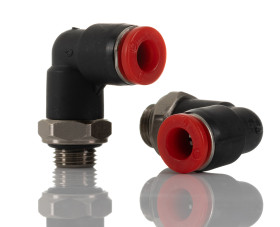 Złączka pneumatyczna Wciskane 6 mm G 1/8 męskie Norgren Adapter gwintowany do rurki, kolankowy 1/8 in Male