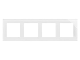 SIMON 55 Ramka 4 poczwórna Nature szkło classic białe TRN4/181 KONTAKT SIMON