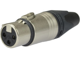 NEUTRIK Gniazdo mikrofonowe XLR (3-pin) na kabel do 8,0mm posrebrzane NC3FXX