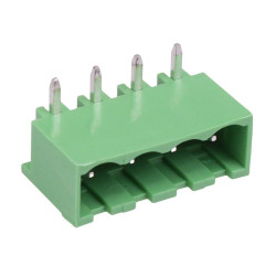 4-Way 5.08mm Horizontal PCB Header Closed Ends 15A 300V