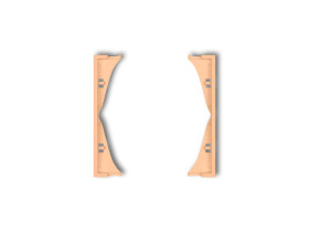 MINI Ramka pośrednia do gniazd podwójnych brzoskwiniowy 45MRP-2 KARLIK