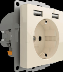 106203 2USB inCharge PRO 55 - Creme White