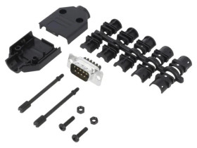 DTPKP-09MSSC Złącze D-Sub męskie proste zacisk śrubowy na przewód UNC 4-40 PIN 9