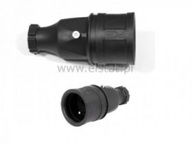 Gniazdo gumowe przenośne z/u 10/16A 250V 2P+Z IP65