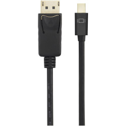 Renkforce RF-4538172 Adapter cable Mini DisplayPort/DisplayPort Black 1.00 m