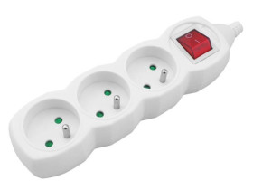 LISTWA 3 GNIAZDA Z UZIEMIENIEM I WYLACZN