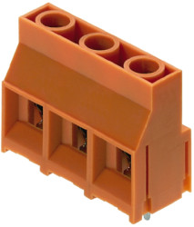 PCB terminal, 2 pole, pitch 9.52 mm, AWG 26-10, 30 A, screw connection, orange, 1724680000