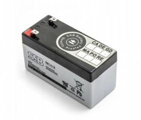 Akumulator VRLA AGM 12V 1,3Ah (żywotność 6-9lat) SB1,3-12