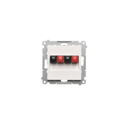 Gniazdo głośnikowe podwójne TGL2.01/111 biały mat Simon55 Kontakt-Simon