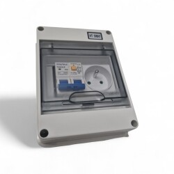 Rozdzielnica / Skrzynka elektryczna IP65 ( RCBO 16A + 1 Gniazdo )