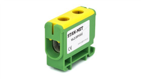 Złączka Szynowa Gwintowa Al/Cu 50Mm2 Zielono-Żółta Wlz-35P/50Z