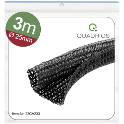 Quadrios 23CA233 Hose Braided Black Polyester 3m Protects and Merges Cables