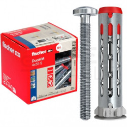 Kołki rozporowe DuoHM 4x55mm 2-składnikowe z wkrętem PZ2 M4x55 do płyt karton gips i wiórowych FISCHER 25 sztuk