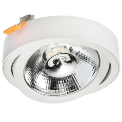 Oprawa RONDO-111 WPUST ES111 biała piaskowana aluminiowa okrągła QR111 AR111