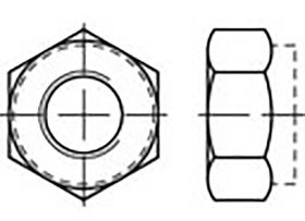 TOOLCRAFT TO-6864603 Nakrętki sześciokątne M3 DIN 985 stal ocynkowana 100 szt.