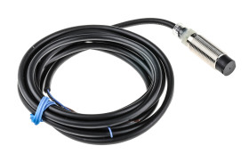 Czujnik zbliżeniowy M12 Indukcyjny 8 mm Omron Wpuszczany 12 → 24 V DC długość 30mm Gwintowany