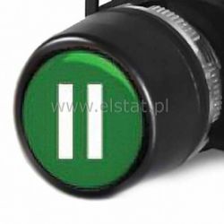 Przycisk z wygrawerowanym czołem zielony