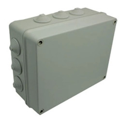 INDUSTRIAL Puszka hermetyczna n/t 305x244x168mm IP55 z 12 dławicami szara 2722-02