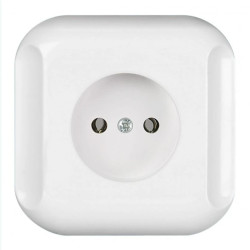 TOPAZ Gniazdo pojedyncze b/u białe GPt-15T