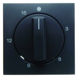 B.Kwadrat/B.3/B.7 Płytka czołowa z pokrętłem regulacyjnym do mechanicznego łącznika czasowego 0-15 min antracyt mat 16321606