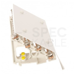 Blok rozdzielczy modułowy Listwa łączeniowa 4x11 200A na szynę DIN TH35 4x (1x m8 + 10x m6) FJ-H411/250B HEDO