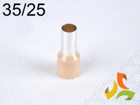 Końcówka kablowa 35/25 mm2 tulejka izolowana miedziana beżowa 50szt. DI 35-25 BE GPH