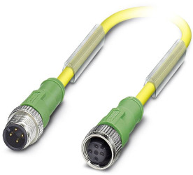 Kabel do czujników/elementów wykonawczych Phoenix Contact SAC-4P-M12MS/ 0,6-PUR/M12FS D 1696028, złącze żeńskie M12, pro