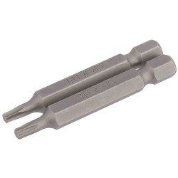 Draper 66487 T15 1/4&quot; Hex TX-STAR&#xAE; Insert Bit 50mm Long x 2