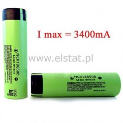 Akum. 3400mAh L18650 Li-Ion 18x65mm 3,7V