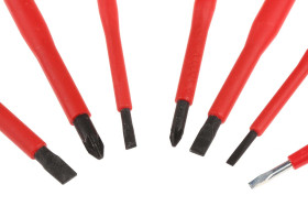 Zestaw wkrętaków RS PRO Pozidriv, płaska 7 szt.