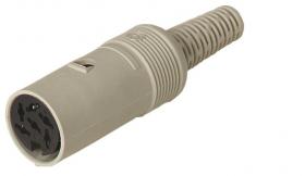 MAK 60 gniazdo kablowe 6-PIN układ styków wg DIN 45322, Hirschmann, 930152517, MAK60, WYPRZEDAŻ