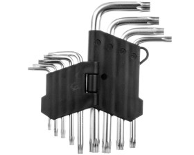 Klucze Torx krótkie T10-T50 stal CrV (zestaw 9 szt.) 35D960