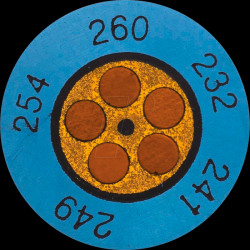 0646 0074 Mini temperature indicator testoterm, +116 ... +138 °C, 10 pcs.