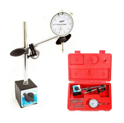 0-10/0.01mm Dial Indicator with Magnetic Base Set in Case + 22 pcs Expansion Bit Set