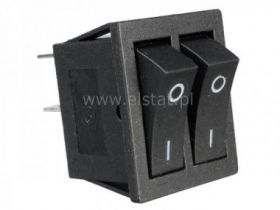 Przeł. kołys.x2 16A 250V podwójny OFF-ON czarny 4P