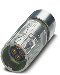Jack, M17, 4 pole, crimp connection, ONECLICK quick locking system, straight, 1628999