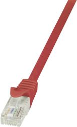 kabel LAN LogiLink CP1084U, 1 szt., RJ45, CAT 5e, U/UTP, 7.50 m, czerwony