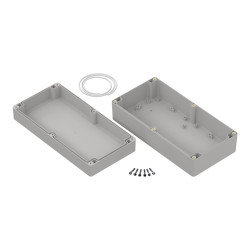Obudowa ogólnego użytku ABS szerokość zew. 120,1mm długość zew. 240,2mm wys. zew. 75mm RS PRO IP65 Jasnoszary