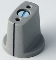 Toggle knob, 4 mm, plastic, gray, Ø 16 mm, H 16 mm, A2416048