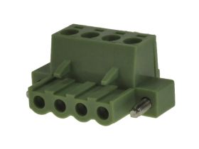 Łączówka; 2EGTKM-5.08-04P-14-00AH; 4 tory; R=5,08mm; 18,6mm; 12A; 250V; na przewód; kątowe 90°; skręcane śrubami; otwór kwadrato