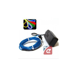 Neon LED 3m niebieski + sterown. przewód luminescencyjny