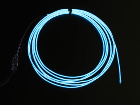 High Brightness White Electroluminescent (EL) Wire - 2.5 meters (High brightness, long life)