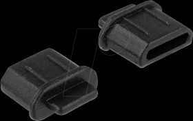 64031 Dust cover, HDMI micro-D socket with handle, 10 pieces, black