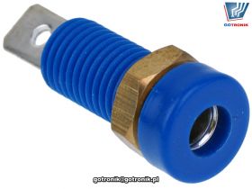 Gniazdo banan 4mm 24.244.5 Amass niebieskie